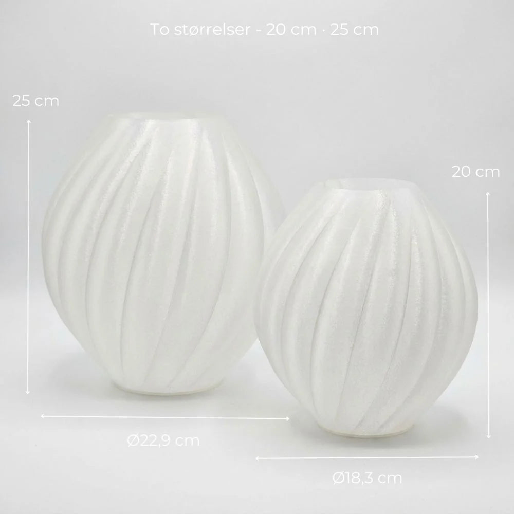 SWIRL Vase - Transparent, 20/25 cm
