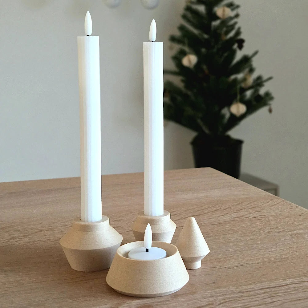 MODUL Christmas Tree LED Candle Holders - Set of 3