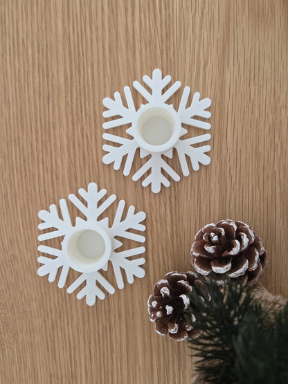 Snowflake LED Candle Holder
